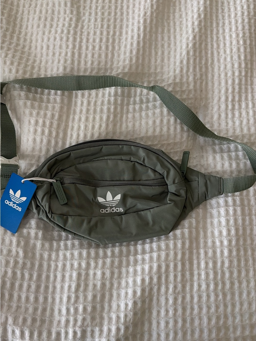 adidas Olive Green Trefoil Waist Bag